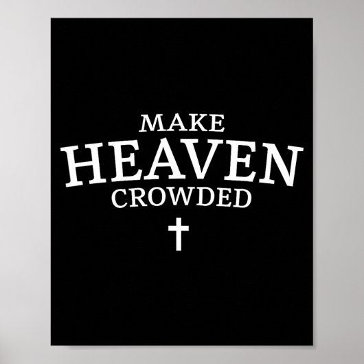 Poster Make Heaven Crowded Cross - Minimalist Christian R (Devant)