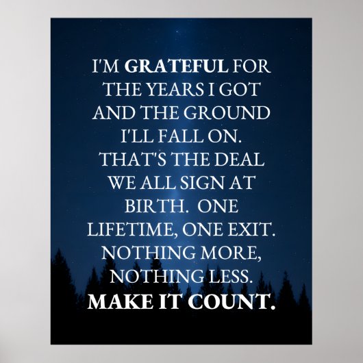 Poster Make It Count! (Devant)