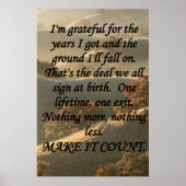 Poster Make It Count (Devant)