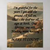 Poster Make It Count (Devant)