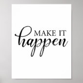 Poster Make It Happen Motivational (Devant)