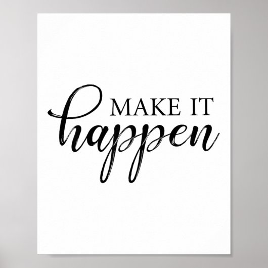 Poster Make It Happen Motivational  (Devant)