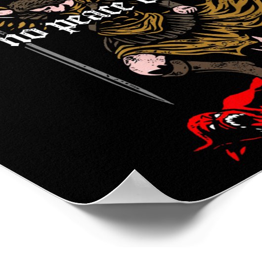 Poster Make No Peace With Evil Archangel Michael Design  (Coin)