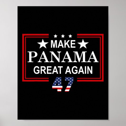 Poster Make Panama Great Again Flag  (Devant)