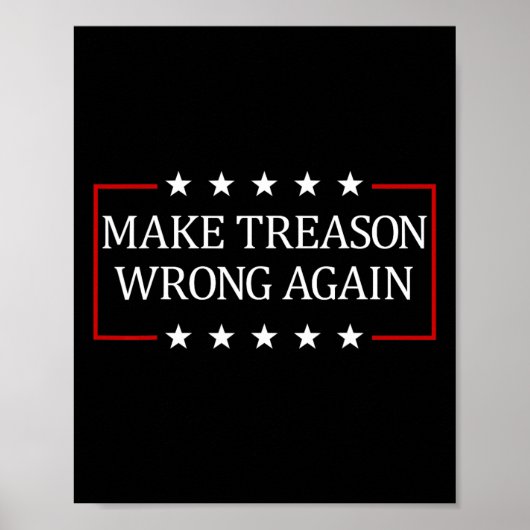 Poster Make Treason Wrong Again (Devant)
