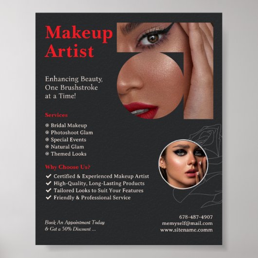 Poster Make Up Artist Services (Devant)