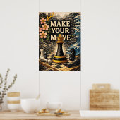 Poster Make Your Move, Chessboard, Success Motivational (Cuisine)