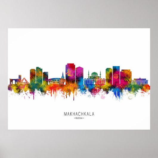 Poster Makhachkala Russie Skyline (Devant)