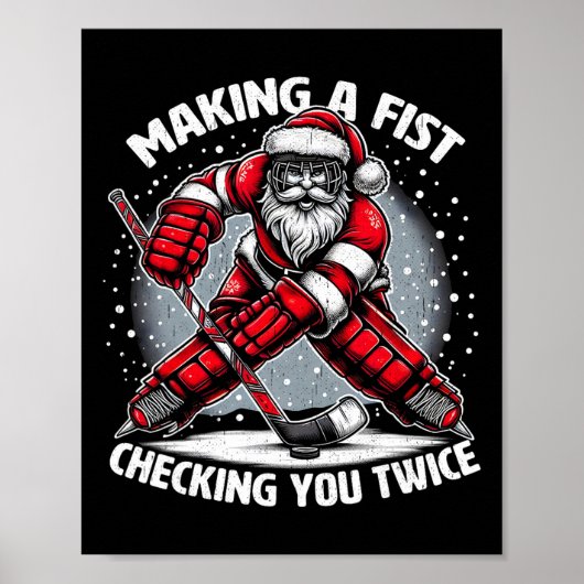 Poster Making A Fist Checking You Twice Ugly Christmas Sa (Devant)