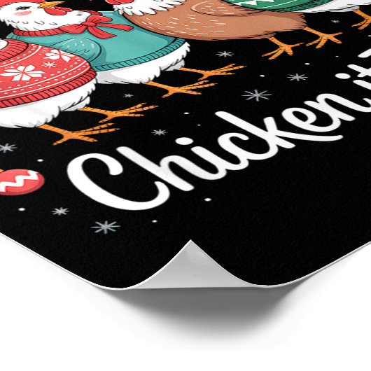 Poster Making A List Chicken It Twice Funny Christmas Pun (Coin)