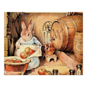 Poster "Making Apple Cider" de Beatrix Potter