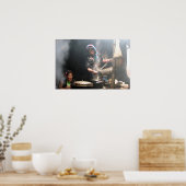 Poster Making Butter Tea (Photo de David Berry) (Cuisine)