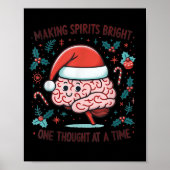 Poster Making Srits Bright Funny Brain Christmas Mental H (Devant)