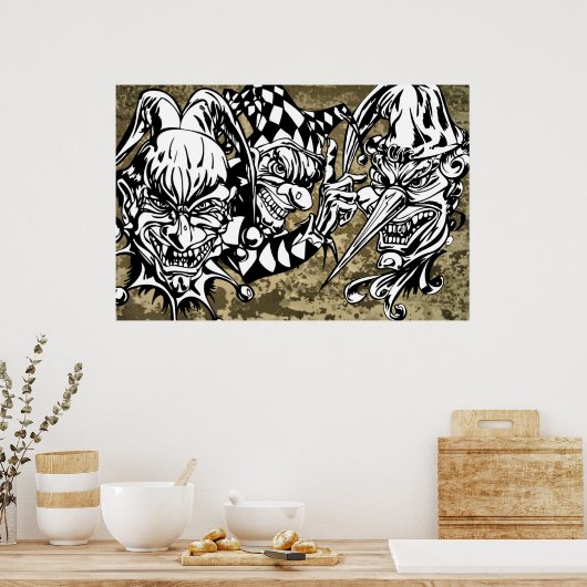 Poster Mal, Clowns Effrayants (Cuisine)