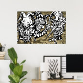 Poster Mal, Clowns Effrayants (Bureau à domicile)