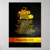 Poster Malachi 3:10 Verse de la Bible (Devant)
