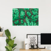 Poster Malachite à motif vert (Bureau à domicile)