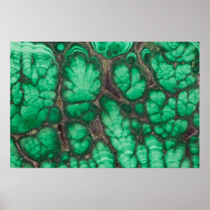 Poster Malachite à motifs verts