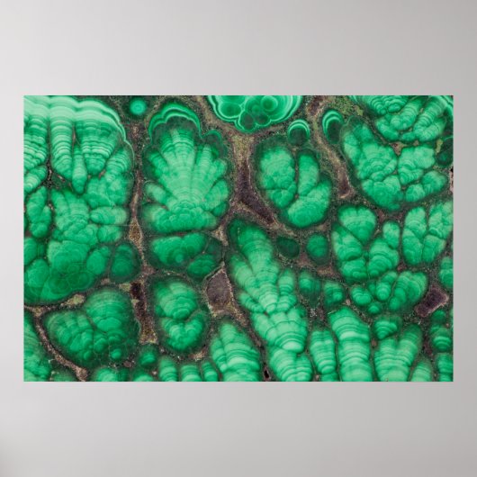 Poster Malachite à motifs verts (Devant)