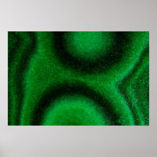 Poster Malachite circulaire verte (Devant)
