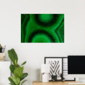 Poster Malachite circulaire verte (Bureau à domicile)