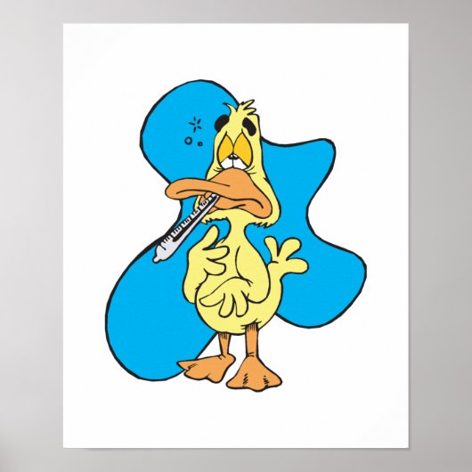 Poster malade petit canard (Devant)
