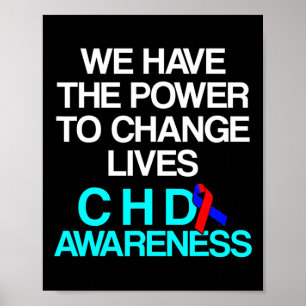 Poster Maladie cardiaque Survivant Chd Warrior 4