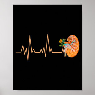 Poster Maladie du pouls cardiaque rénal Sensibilisation D