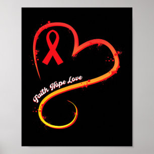 Poster Maladie Février Porter le coeur rouge Maladie Sens