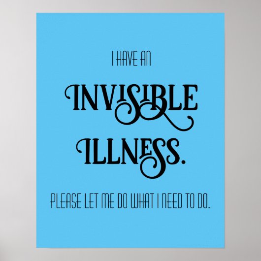 Poster Maladie invisible (Devant)
