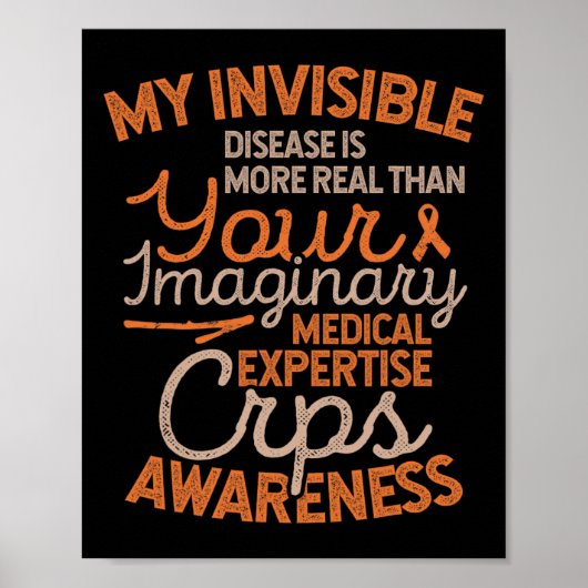 Poster Maladie invisible Sensibilisation aux DSR (Devant)