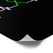 Poster Maladie mentale Ruban vert Santé mentale Lauréats (Coin)