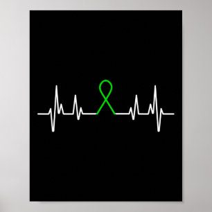 Poster Maladie mentale Ruban vert Santé mentale Lauréats