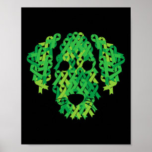 Poster Maladie Rénale Santé Mentale Scoliose Ruban Awar