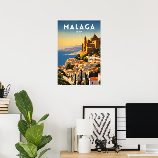 Poster Malaga (Bureau à domicile)