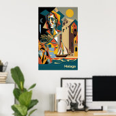 Poster Malaga Cubiste (Bureau à domicile)