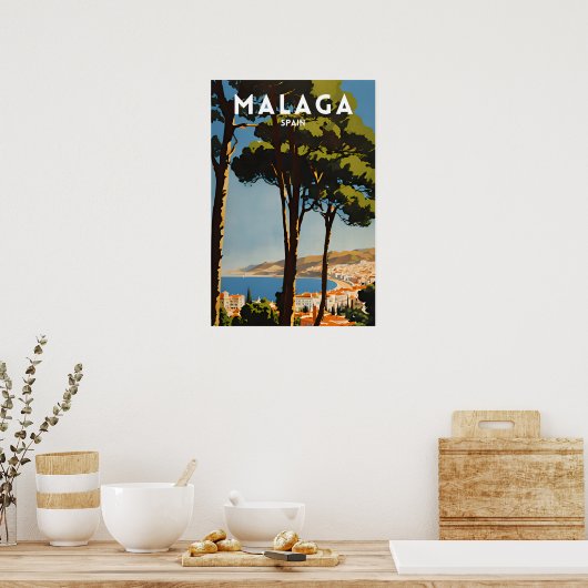 Poster Malaga Espagne (Cuisine)