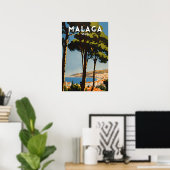 Poster Malaga Espagne (Bureau à domicile)