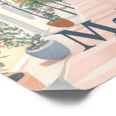 Poster Malaga Espagne Aquarelle Peinture Voyage (Coin)