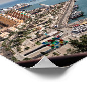 Poster Malaga, Espagne Panorama (Coin)