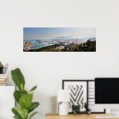Poster Malaga, Espagne Panorama (Bureau à domicile)