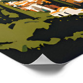 Poster Malaga Espagne Vintage (Coin)