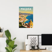 Poster Malaga Espagne Vintage (Bureau à domicile)