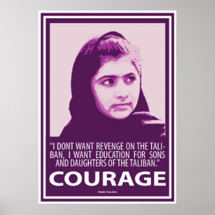 Poster Malala - Photo de Courage (série violet)