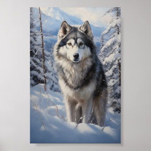 Poster Malamute d'Alaska