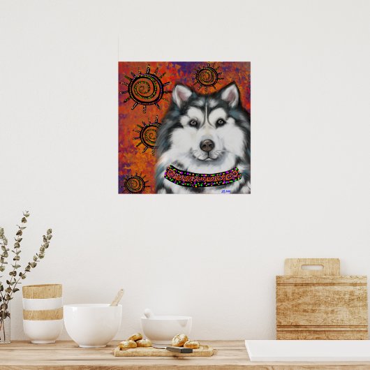 POSTER MALAMUTE D'ALASKA (Cuisine)