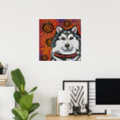 POSTER MALAMUTE D'ALASKA (Bureau à domicile)
