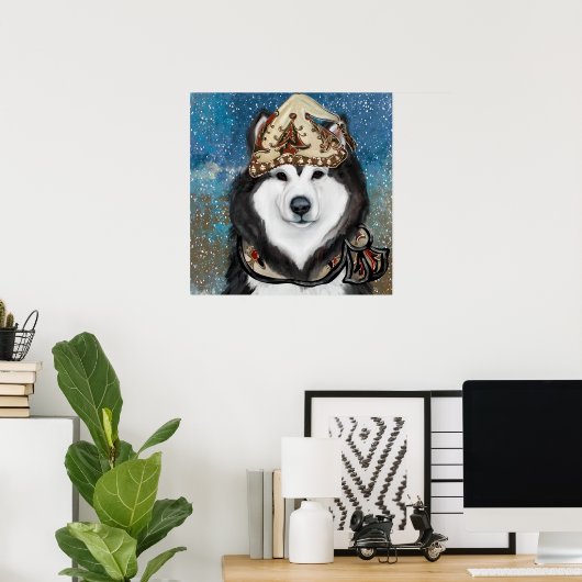 Poster Malamute d'Alaska (Bureau à domicile)