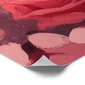 Poster Malamute d'Alaska avec Rose - Saint-Valentin (Coin)