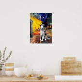 Poster Malamute d'Alaska - Café Terrace (Cuisine)